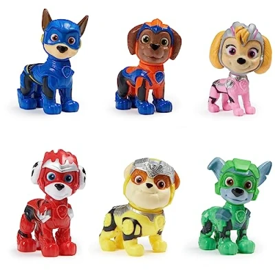 Bild av Paw Patrol: Mighty biograf, presentset med 6 superhjältefigurer, leksak lämplig för barn från 3 år
