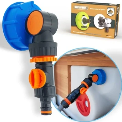 Bild av MaJoCompTec® WATERTWIN vattentank påfyllningsadapter husbil, husvagn, vattenanslutning, tillbehör kompatibel med Gardena (FLEX set, adapter för tanklock IG60 grov gänga)