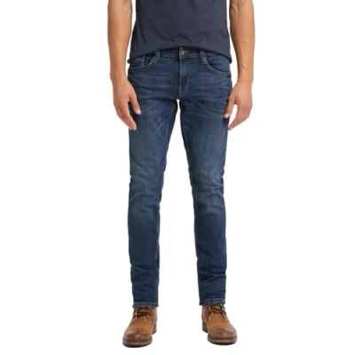 Bild av MUSTANG jeans herr stretch Oregon Tapered Fit byxor Denim blå grå svart 30 31 32 33 34 36 38 40, Mid Blue (1009374 883), 33W / 32L