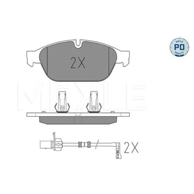 Bild av MEYLE 025 261 5820/PD Jeu de plaquettes frein PD Quality Essieu avant contact signal d&#039;usure inclus avec tôle anti bruit