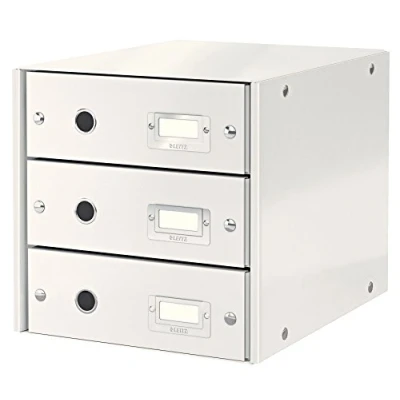 Bild av Leitz WOW Click And Store Skrivbordsbyrå, 3 Lådor, Vit, 60480001
