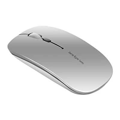 Bild av Uiosmuph Q5 trådlös uppladdningsbar mus, 2.4G mus med ljuddämpare, ultratunn, 1600 dpi justerbar för bärbar dator/Laptop/MacBook/Android/PC/Mac(silver)