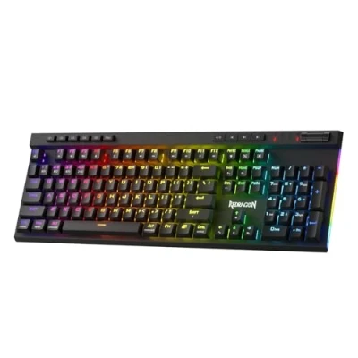 Bild av Redragon K580 PRO trådlöst RGB speltangentbord, mekaniskt tangentbord med 3 lägen och 104 tangenter, bas för varmswap, dedikerad mediakontroll onboard makroinspelning, linjär röd omkopplare