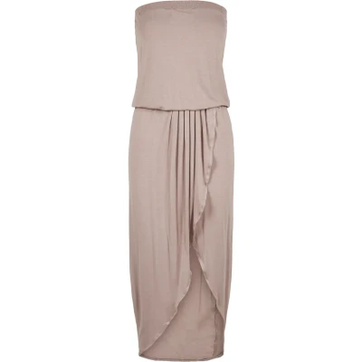 Bild av Urban Classics Curvy Ladies Viscose Bandeau Dress Maxiklänning, Storlek: XL, Duskrose
