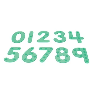 Bild av TickiT 54511 Silishapes Dot Number, Green (Pack of 10)