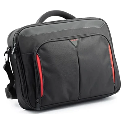 Bild av Targus Classic+ Clamshell 15,6 tum laptopväska, axelväska för män och kvinnor, laptopväska med arbetsstation svart, CN415EU