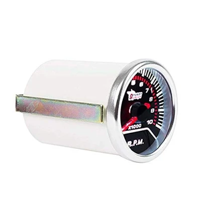 Bild av Mintice bilmotor universell rök nyans lins 2 tum 52 mm varvräknare tacho mätare varv/rpvisare indikator instrument vitt ljus