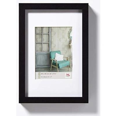Bild av walther design tavelram svart 50 x 70 cm äkta glas Stockholm träram EA070B