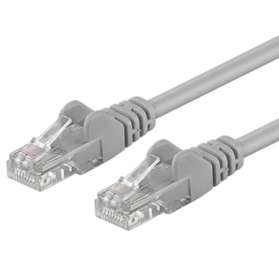 Bild av PremiumCord nätverkskabel, Ethernet, LAN &amp; Patch kabel CAT5e, UTP, snabb flexibel och robust RJ45 1 Gbit/S, AWG 26/7, kopparkabel 100% Cu, grå, 15 m