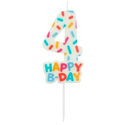 Bild av Folat 24114 tårta ljus mysiga sprinkles nummer/siffror 47 cm födelsedagsljus för födelsedag, födelsedagsdekoration, barnfester, bröllop, företagsfester, årsdagar, flerfärgad, 7