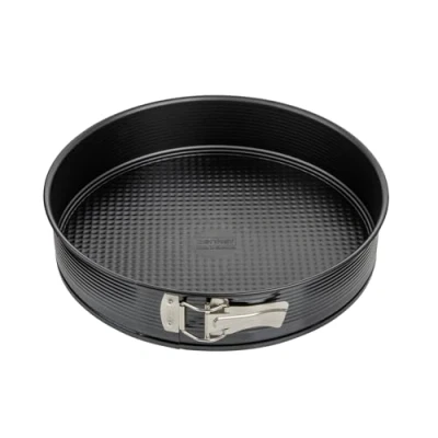 Bild av Zenker 6505 Springform Ø 30 cm, bakpanna med non stick beläggning, rund kakform platt botten (färg svart), kvantitet 1 bit, 400 gram