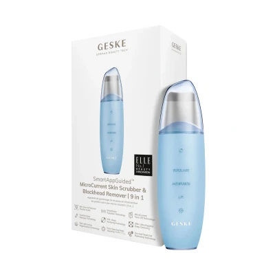 Bild av Geske Microcurrent SKIN Scrubber Blackhead Remover 9 IN 1 Electronic Tools SMARTAPPGUIDED Ansiktsvård tillbehör, Storlek: One Size