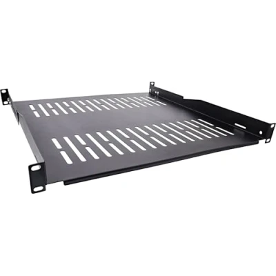 Bild av InLine 19 tum hyllhylla, 450 mm, 50 kg, 1HE, RAL 9005 svart, 19114E