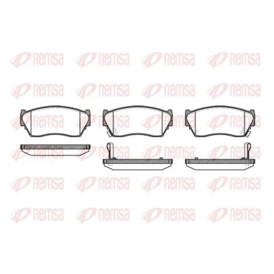 Bild av REMSA 0364.02 Jeu de plaquettes frein Essieu avant contact signal d&#039;usure inclus NISSAN: 100NX, SUNNY 3, 3
