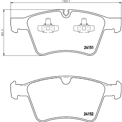 Bild av HELLA 8DB 355 014 191 Jeu de plaquettes frein préparé pour indicateur d&#039;usure MERCEDES BENZ: Classe ML, R, GL