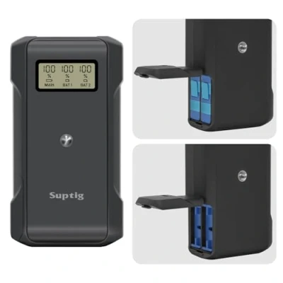 Bild av Suptig Power Bank med batteriladdare, 10 000 mAh batteriladdare för Gopro Hero 13