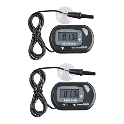 Bild av JZK 2 x liten digital akvarietermometer med sugkoppar och sond batteri, vattentemperaturmätare för havstank, inkubator, reptiltank