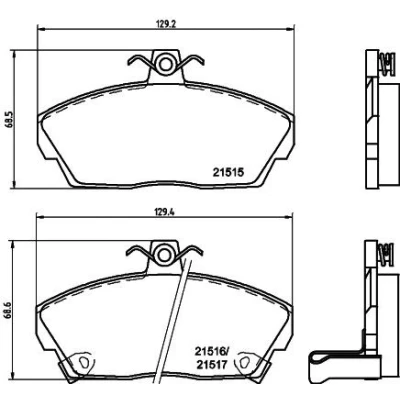 Bild av MINTEX MDB1659 Jeu de plaquettes frein avec indicateur d&#039;usure vis d&#039;étrier accessoires HONDA: CIVIC 7 Hatchback