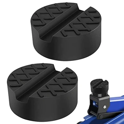 Bild av TengKo Jack Pad, 2 pack universal slitsad gummikontakt dyna ram skena skydd 65 mm / 2,56 tum diameter