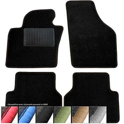 Bild av moto MOLTICO Dörrmattor bil velour bilmattor svarta set 4 delar passar BMW X3 F25 X4 F26 (svart dekorativa sömmar)