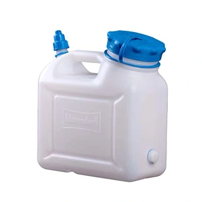 Bild av hünersdorff bred halskanster/avloppsbehållare, universalbehållare med stor öppning för enkel inre rengöring, 5 liter, UV skydd, tillverkad i Tyskland 817100 naturfärger