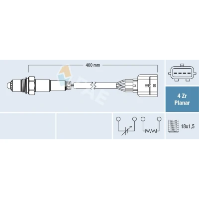 Bild av FAE 77448 Sonde lambda RENAULT: CLIO 3, TWINGO 2, Modus / Grand