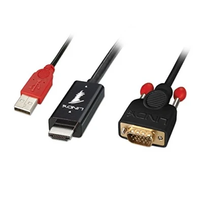 Bild av LINDY HDMI A till VGA adapterkabel, svart, 2 m
