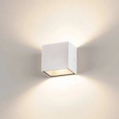 Bild av SLV Sitra Cube LED utomhusvägglampa, vit
