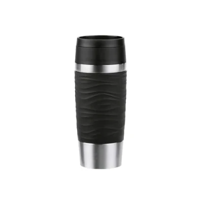 Bild av Emsa N20214 Travel Mug Wave isoleringskopp 0,36 liter, nytt komfortskruvlock, rostfritt stål, 4h varmt och 8h kallt, 100% tät, diskmaskinssäker, 360 dricköppning, pastellrosa