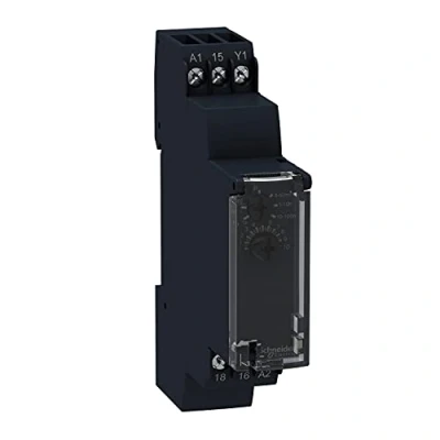 Bild av Schneider Electric Tidrelä, Harmony Time, Frånslagsfördröjt, 1 S 100 H, Matning 24 V Dc/24 240 Ac, Växlande Kontakt, Reläutgång, Re17Rcmu, Mörkgrå
