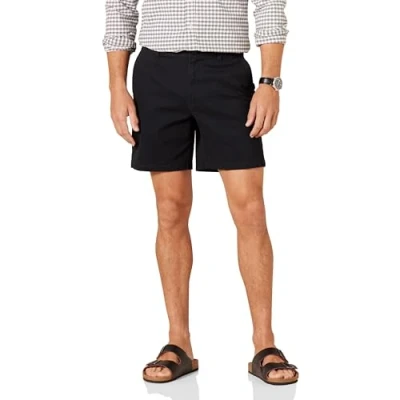 Bild av Amazon Essentials Herr Slim Fit 7&quot; Stretch Chino Short, Svart, 38