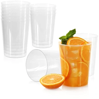 Bild av COM FOUR® 12x återanvändbara dricksmuggar för fester, camping och på språng plastglas tål diskmaskin plastmuggar festtillbehör