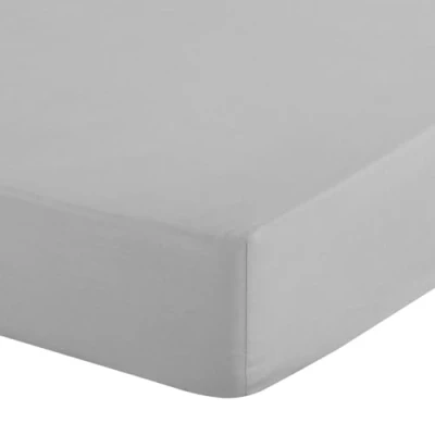 Bild av Eurofirany dra på lakan, 140 x 200 basic av bomull, lakan med elastiskt band, resistent för tjocka madrasser, 30 cm djup väska många färger, silver