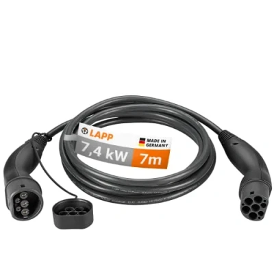 Bild av LAPP Type 2 Charging Cable, up to 7.4 kW, 7 m, black