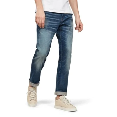 Bild av G STAR herr Jeans 3301 Regular Straight Jeans, Blå (Worker Blue Faded 51002 a088 a88), 26W / 30L