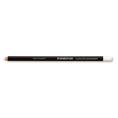 Bild av STAEDTLER Lumocolor Lumocolor® Permanent Glasochrom blyertspenna i trä, vit