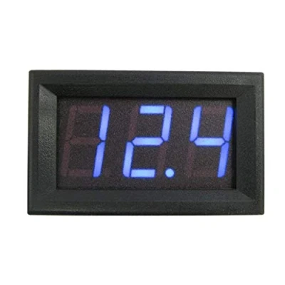 Bild av ARCELI Digital voltmeter, 0,56 tum DC 0 30 V spänningstestare, ljus LED skärm, 3 trådar voltmeter för motorcykel bil motor panelmontering blå