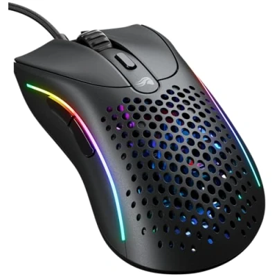 Bild av Glorious Gaming Model D 2 trådad gamingmus ergonomisk, superlätt 58 g, optisk 26K sensor, 6 programmerbara knappar, 80 miljoners klick lång livscykel, fps, mmo, moba, battle royale svart