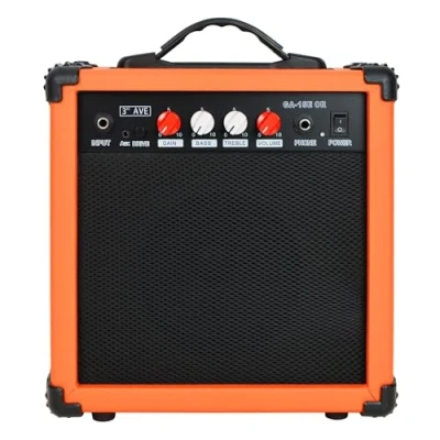 Bild av 3rd Avenue 15W Guitar Practice Amplifier med hörlurarutgången, Overdrive Switch, 2 Band EQ, Tone/Gain Controls Portable Compact Orange
