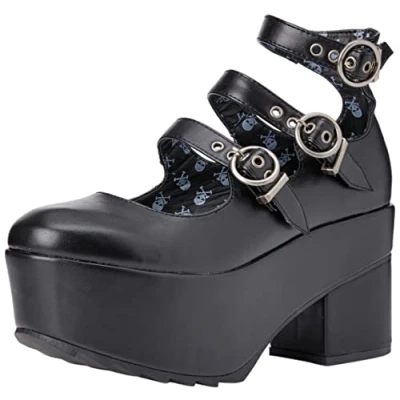 Bild av LAMODA Run The World Chunky Platform Dolly skor, EU 41, Svart PU, 41
