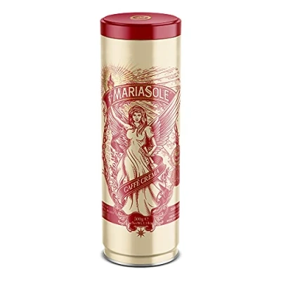 Bild av MariaSole Caffè Crema ny design av samma smak kaffebönor i 500 g högkvalitativ burk för helautomatisk maskin och portafilter traditionell rostning över träeld handarbete