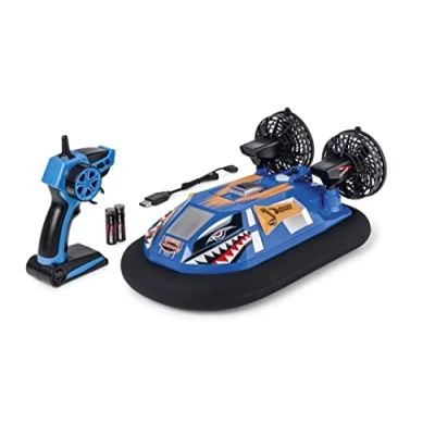 Bild av Carson 500108048 Hovershark 2.4G 100% RTR blå/orange med 2,4 GHz fjärrkontroll, RC båt, Hovershark, fjärrstyrd leksak för barn, svävare