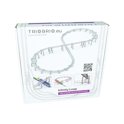 Bild av Trixbrix Supports Bundle 2.0 kompatibel med Lego City Train set 60197 60198 10277 60205 60238 60337 (Infinity Loop)