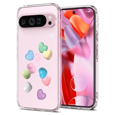Bild av Spigen Ultra Hybrid Case Kompatibel med Google Pixel 9 Pro XL [Made for Google] Skal Fodral Candy Hearts