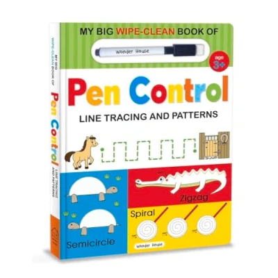 Bild av My Big Wipe And Clean Book of Pen Control for Kids: Line Tracing Patterns