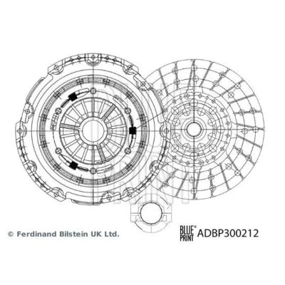 Bild av BLUE PRINT ADBP300212 Koppling tredelad med syntetiskt fett 260mm MAZDA: CX 5 I