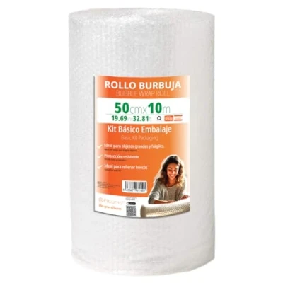 Bild av Packning av bubbelrulle, bubbelpapper för förpackning, bubbelplast flyttning, förpackning och lådor. Mått 50 cm x 10 m längd Ofituria