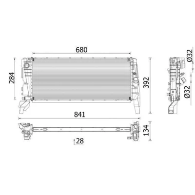 Bild av Kylare, motorkylning MAHLE ORIGINAL CR 2763 000P