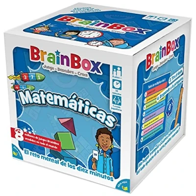 Bild av Beezerwizzer Studio BrainBox matematik Pedagogiskt spel med minnes och observationskort för familjer barn från 8 år 1 spelare 15 30 minuter per Spanska