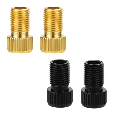 Bild av Qkurt 4 st Presta till Schrader cykelventiladapter, adapter med aluminiumlegering, cykelventil